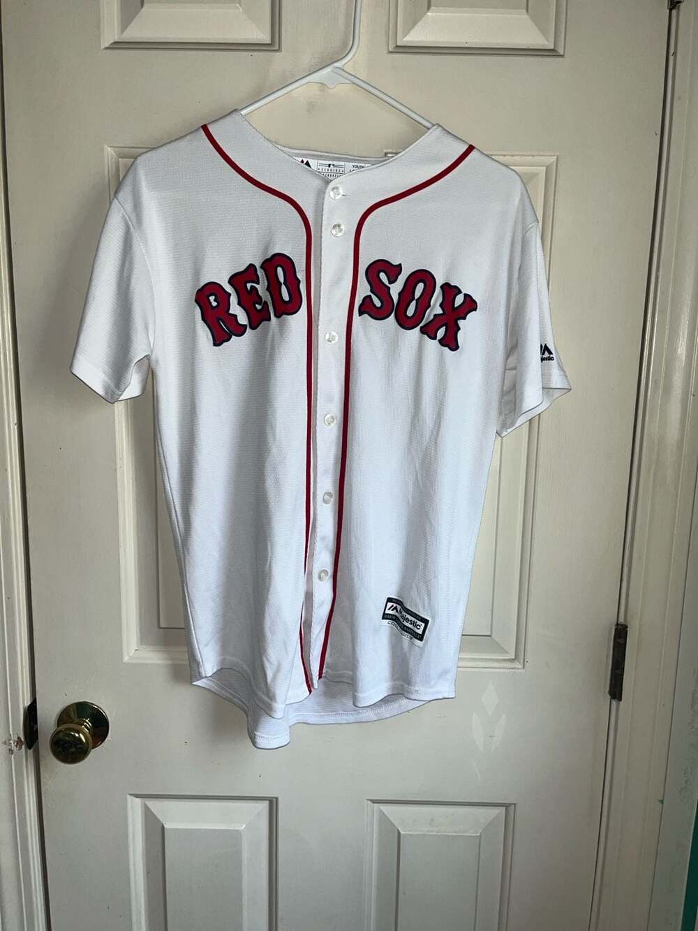 Majestic Boston Red Sox Xander Bogaerts #2 Youth Large 14/16 Cool Base Jersey
